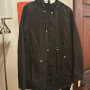 Merona rain jacket size large, nwt